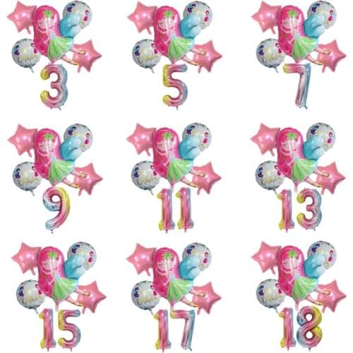 Fairy Foil Balloons Pixie Ball With Digit Number Helium Balloon Baby Shower Girls Birthday Party Decorations Kids Wedding Globos