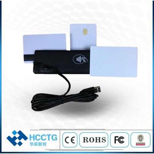 All in one machine RFID Smart card reader NFC+IC+MSR 1/2/3Tracks USB Magnetic Stripe Card Reader HCC110