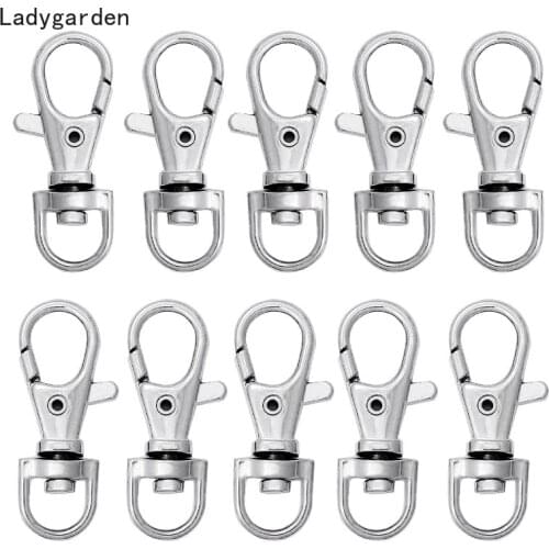100PCS Metal Swivel Trigger Lobster Clasp Snap Hook Key Chain Ring Paracord Lanyard DIY Craft Outdoor Backpack Bag Parts