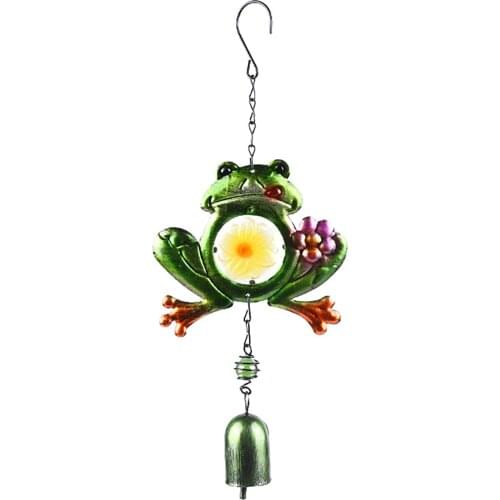 2021 Frog Wind Chimes Aluminum Hanging Ornament Indoor Outdoor Garden Frog Wind Chimes Home Yard Crafts Accessories FN60