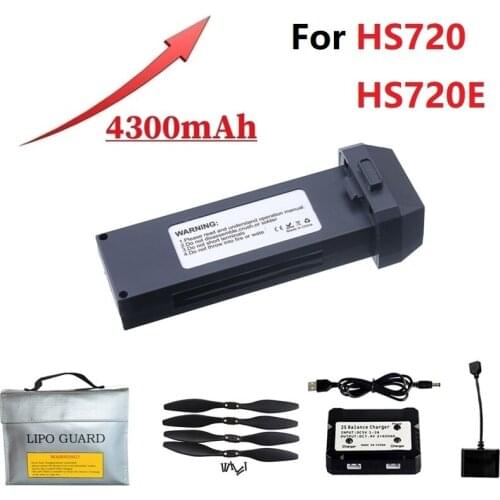 7.4V 4300mah Lipo Battery for HS720/HS720E Remote Control Quadcopter Drone Spare Parts Accessories UAV 7.4v Lithium Battery