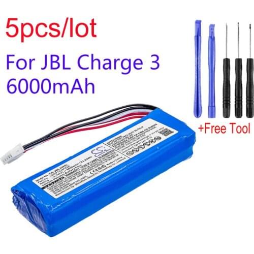 5pcs/lot Cameron Sino GSP1029102A For JBL Charge 3 CS-JML330SL Replacement Loudspeaker Speaker Battery Wholesale Bateria Akku