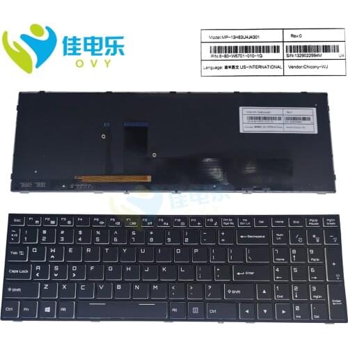 English RGB backlit keyboard For Hasee Z7 SP7D1 SP7S1 Z8-KP7S2 G8-KP7S1 laptop keyboards colorful backlight 6-80-W6701-010-1G