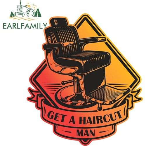 EARLFAMILY 13cm x 11.4cm for Barber Shop Car Assessoires Stickers RV JDM Decal Motorcycle Surfboard Waterproof Funny Sticker