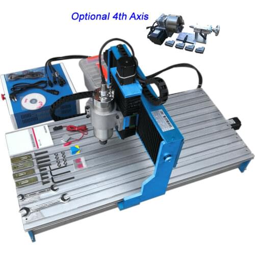 Square Line Rail Track 1.5KW 4 Axis 9040 USB CNC Router 4090 1500W Metal Engraving Milling Machine PCB Cutting