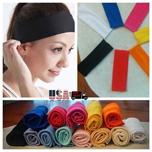 Hot Ladies Soft Stretch Sports Hair Band Headwear Wide Gym Yoga Exercise Women Sweatband Headband Bandage Hair Bands