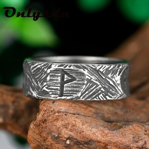 Cool Stuff Viking Stainless Steel Runs Ring Men Nordic Trinity Wedding Rings Womens Band Promise Wedding Jewelry Party Gift