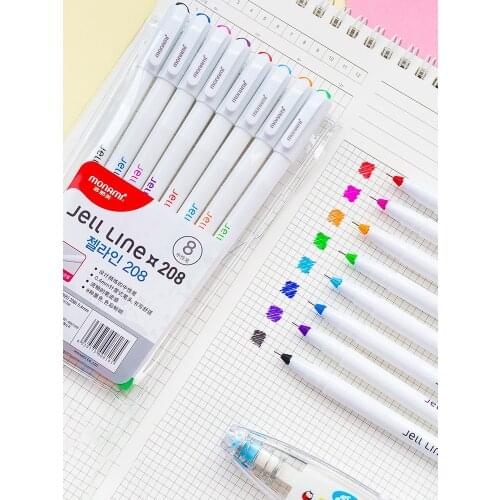Korean monami 0.4 mm Gel Pen Metal Tip Drawing Pen For Doodle Sketch Painting 8 Colors Available 208