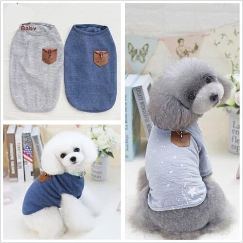 Cute Pet clothing dog Vest Shirt Spring and summer dog cat Korean vest cool and breathable casual fashion dog clothes