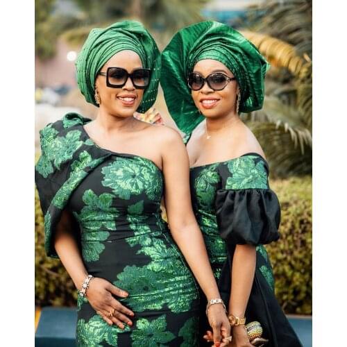 2020 Fashion Trends African Fluffy Feather Lace Fabric Floral Embroidery French Golden Thread Laces For Nigerian Party Sew F1789