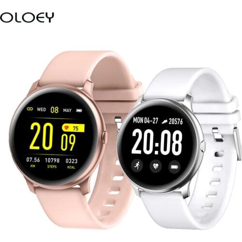 KW19 Fashion Color Smart Watch with Blood Pressure Heart Rate Monitor Pedometer Fitness Tracker Smartwatch For Xiaomi Apple