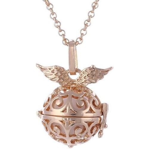 New arrival aromatherapy diffuser oil necklace openable locket pendant necklace 1pc necklace with 2pcs random colors felt balls