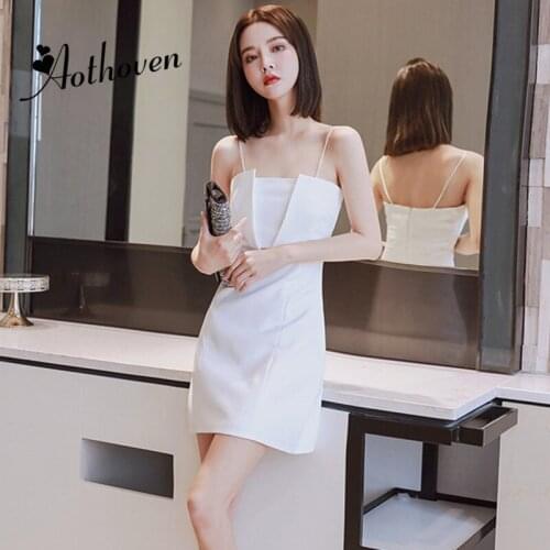 Summer Vintage Bandage Bodycon A-Line Dresses White Spaghetti Strap Slash Neck Dress Women Office Sexy Party Dresses Vestidos