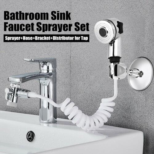 Bathroom Sink Faucet Sprayer Water Tap Extension Nozzle Adjustable Shower Set shower Sprayer Aerators Head Self Cleaning Tools