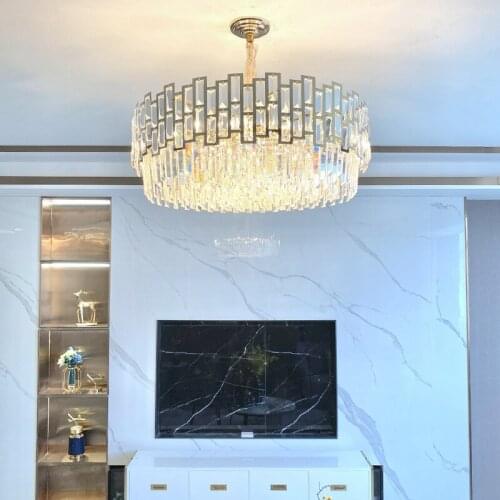 Light Luxury Chandelier Modern Crystal Lamp Nordic Minimalist Living Room Lamp Dining Room Chandelier Luxury Bedroom Lamp Lamps