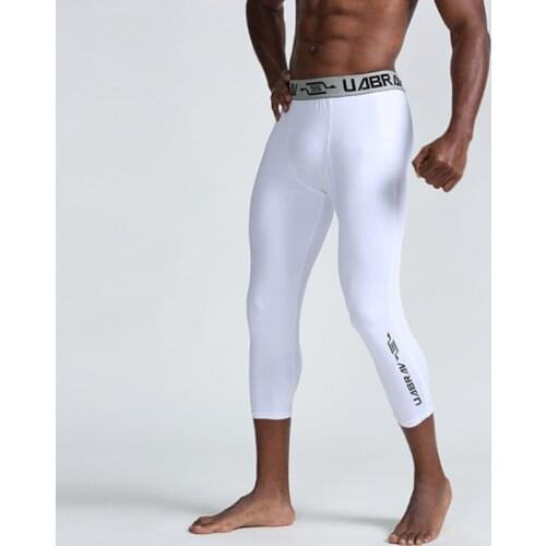 TaoBo 3/4 Running Compression Pants Tights Men Sports Leggings Fitness Sportswear Long Trousers Gym Training Pants Skinny