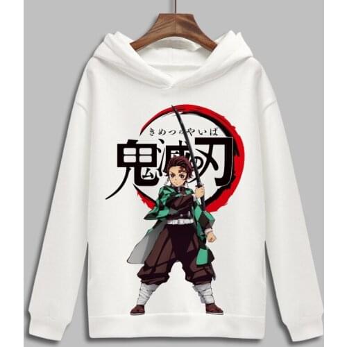 Demon Slayer Cosplay Hoodie Cartoon Kamado Nezuko Kamado Tanjirou Print Fleece Sweatshirt Hoodies Pullover Top Clothes Costume