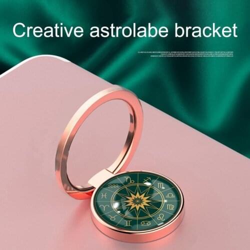 Universal Zodiac Fashion Phone Finger Ring Holder Cute Mobile Grip Girl Constellation Stand Luxury Holder Telephone Accessories