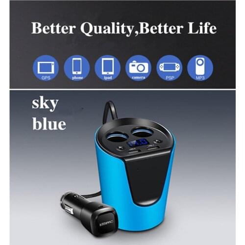 Car charging cup 12-24V 3.1A Car Charger Adaptor Cup charger With Voltage Current Display