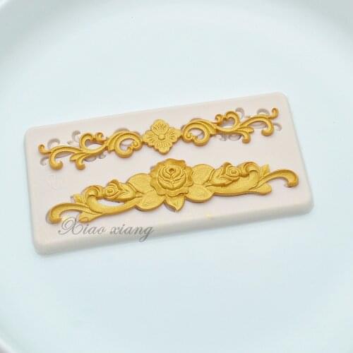 Luyou 1pcs flower lace silicone mold cake molds cake decorating tools fondant chocolate gumpaste mold FM1909