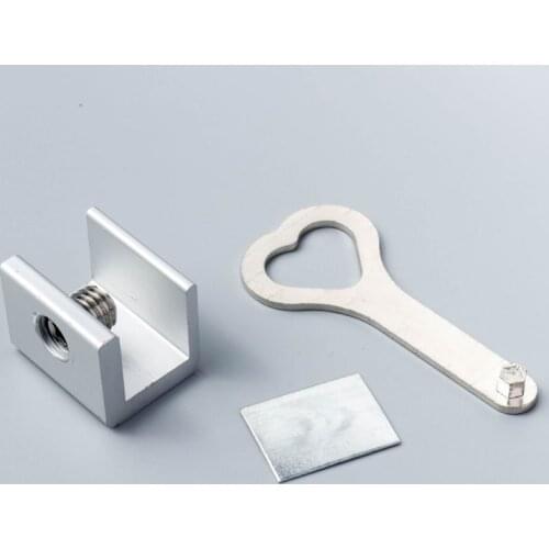1pc Sliding Door Window Locks Padlock Stop Aluminum Alloy Door Lock Frame Security Lock with Keys Safety Cabinet Locks Straps