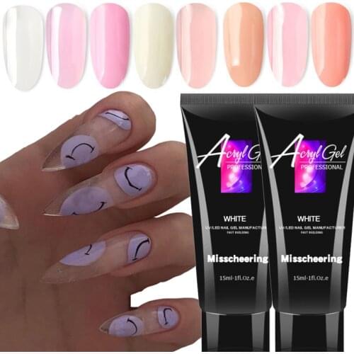 10 Colors Finger Extension Nail Gel Pink White Transparent UV Building Gel Hard Gel Polish Fast Building Gel Manicure Tools