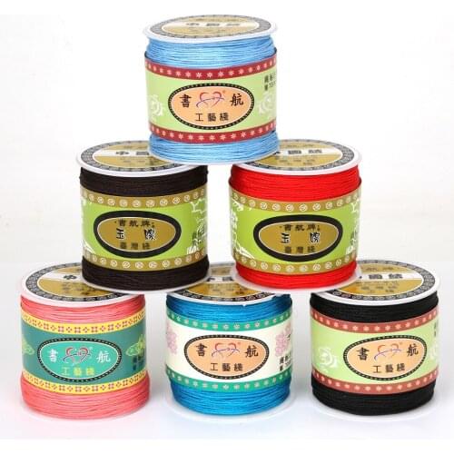 100 Yards/Roll ( 0.8mm) mix Nylon Satin Chinese Knot Cord Silky Macrame Cord For DIY Necklace & Bracelets Jewelry & Craft Making