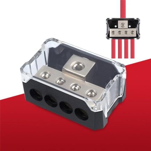 2 SPDP-1044 Platinum Series 1/0 Gauge In To 4 Gauge Out Power Distribution Block Car Stereo Amplifier Modification Junction Box