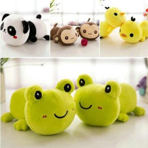 15cm Frog/panda/Duck/monkey doll Christmas present Kids Toys Cute Car Doll Stuffed Bamboo Animals Plush Toys