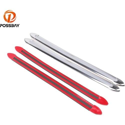 POSSBAY Car Accessories 4Pcs Rubber Car Bumper Front Rear Corner Guard Corner Strip Sticker Auto Body Protector Moldings Sticker