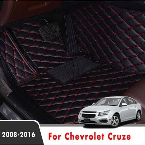 LHD Car Floor Mats Custom Interior Leather Styling Carpets For Chevrolet Cruze 2016 2015 2014 2013 2012 2011 2010 2009 2008