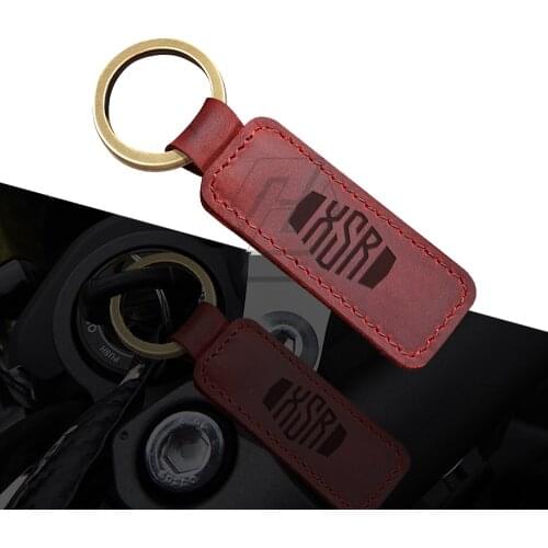 Motorcycle Cowhide Keychain Keyring Case for Yamaha XSR 155 300 700 900