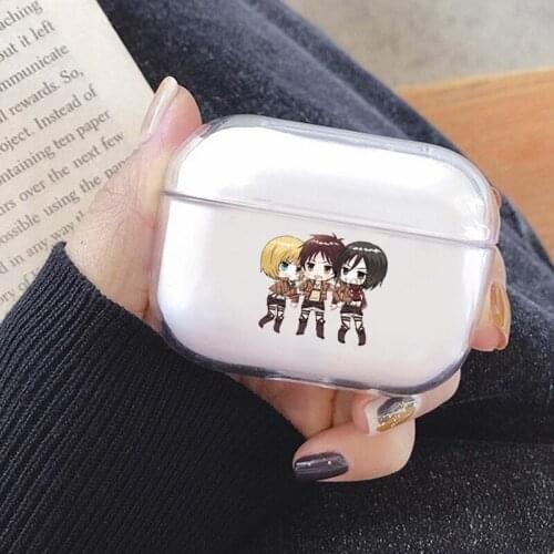 Armin Eren Mikasa Attack on Titan TPU Cover Case For AirPods Pro Case Bluetooth Case For Airpod 3 Earphone Accessories Skin