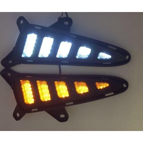 Osmrk led drl daytime running light with yellow turn signal for toyota CHR C-HR 2016 2017, wireless cotrol