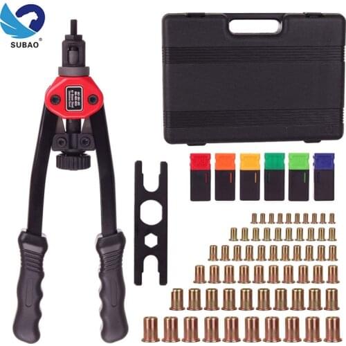 BT-605 Riveter Gun Tools Electric Hand Insert Rivet Nut Gun Double Manual Drill Rivet Tool Kit For M3/M4/M5/M6/M8 Nuts Tool Kit