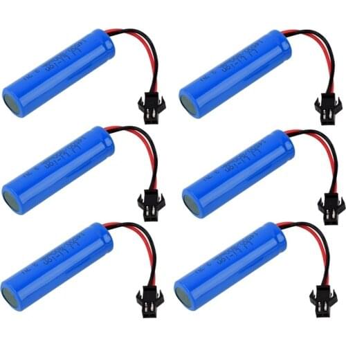 1/2/3/5/10PCS 3.7v 800mah lipo battery For JJRC C2 D828 RC Car Parts 14500 SM-2P For RC Stunt Dump Car Battery Toys Accessories
