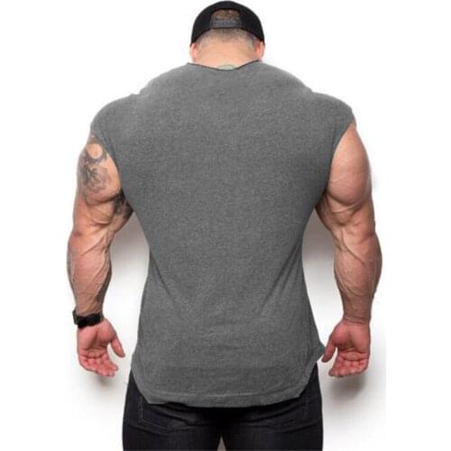 Vest Sleeveless Cotton Man Canotte Bodybuilding Man Clothes New Brand Mens Tank Tops Shirt Workout Gym Tank Top Fitness Clothing