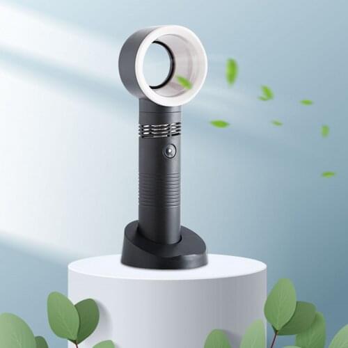 Handheld Ultra-Quiet Bladeless Fan Desktop Office Summer Travel Mini Air Cooler Portable Small Fan LED Cooling Fans