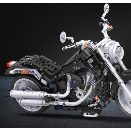 High-drilled Motorcycle Education Kits, High-tech Autocycle Creative Building Blocks for Motorbikes Lovers 69HE