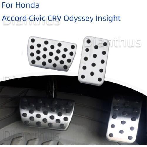 For Honda Accord Civic CRV Odyssey Insight Car Accelerator Gas Brake Foot Pedal Cover Pad AT Pedal Accessories
