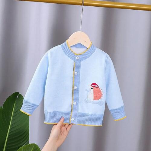 VOGUEON New Winter Kids Baby Girls Boys Full Sleeve Cartoon Knitted Outwear Coat Toddler Children Girls Fleece Cardigan Sweater