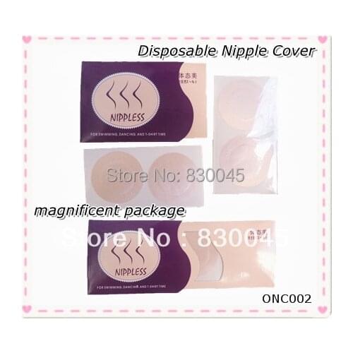 Disposable Sexy self-adhesive nipple cover / Satin material breast petals ONC002