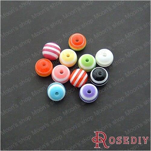 Wholesale 10mm Random Mix Colours Round Resin Beads Diy Jewelry Findings Accessories 100 Pieces(JM5472)