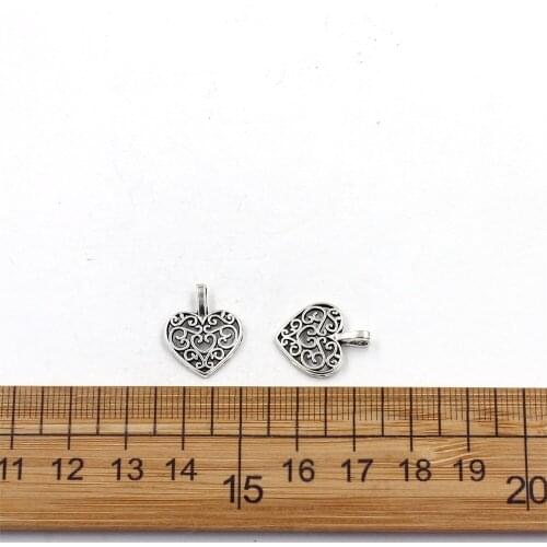 14x18mm Heart shape hollow carving Charm Pendant For Jewelry Making