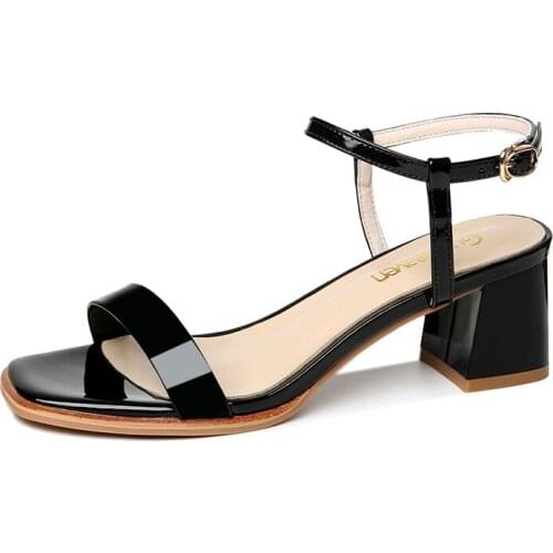 Open-Toe Thick-Heeled Summer Sandals One-Line Buckle Solid Color WomenS Shoes Water Platform WomenS Shoes