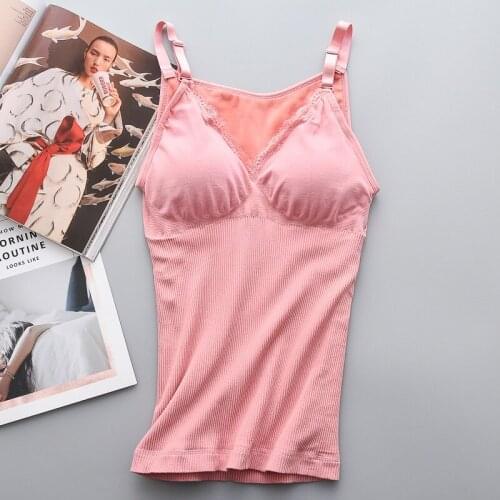 Sexy Lingerie Top Femme Thicken Warm Camisole Tank Women Spagetti Strap Tube Top Padded Vest Autumn Winter Underwear Women X3
