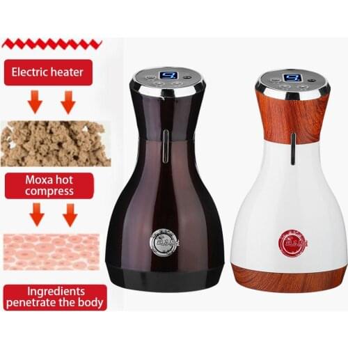 2 Colors Scraping Massager Moxibustion Apparatus Instrument Hot Compress Massages Negative Pressure Scraping Household Portables