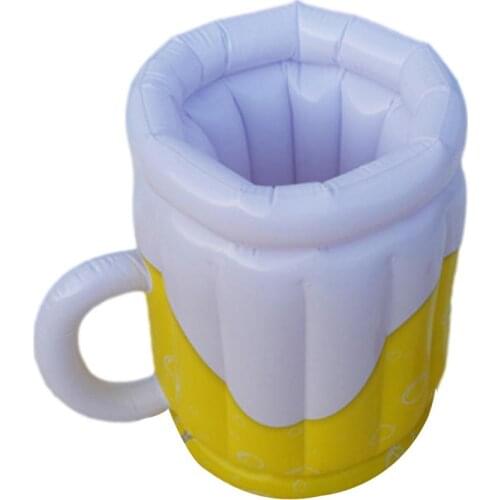 1PC Inflatable Beer Ice Bucket Outdoor Ice Beer Bucket PVC Inflatable Beer Cooler Thickening Beer Storage Container for Pool Bar