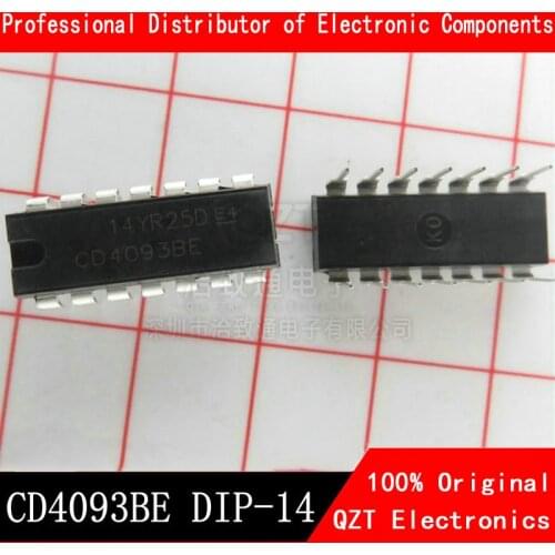 10PCS CD4093BE HCF4093BE DIP14 CD4093 DIP 4093 DIP-14 4093BE new and original IC