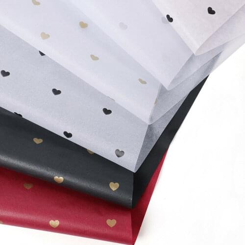 10pcs/set Love Dot Pattern Tissue Paper Festival Gift Flower Packaging Material Home Party Decoration Supplies DIY Handmade